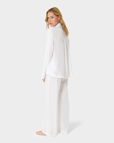 Tarcon Eco Viscose Long Pajama Set White