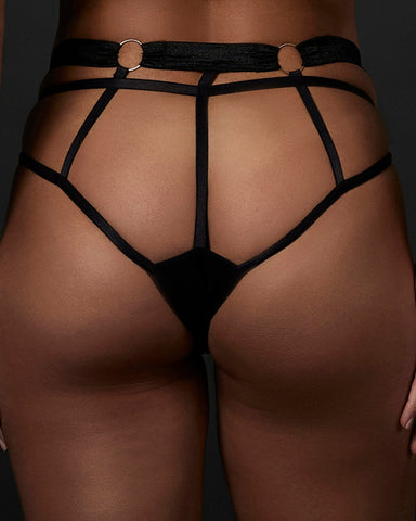 Zuri High-waist Open-back Panty Black