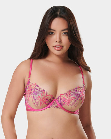 Lilly Panty Fuchsia Pink/Bright Violet/Sheer – Bluebella - US