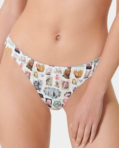 BB x Ashley Williams Kitten Print Luxury Satin Panty