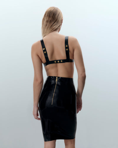 Latex Skirt Black