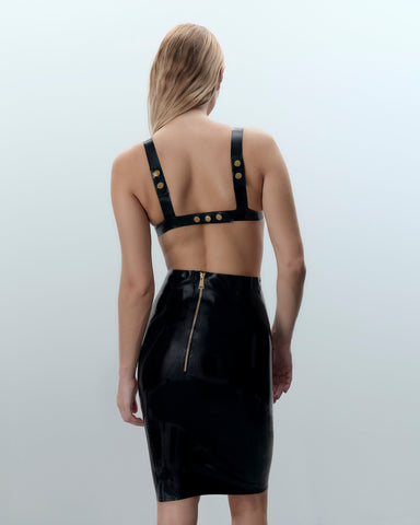 Latex Skirt Black