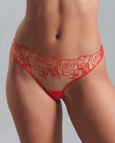 Rosalie Panties Red/Sheer