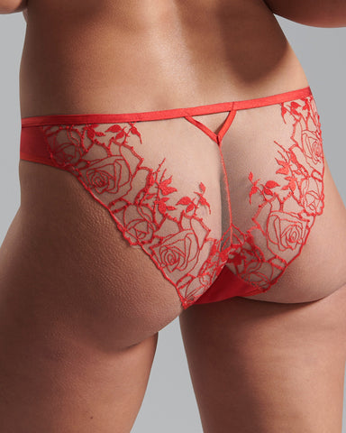 Rosalie Panties Red/Sheer