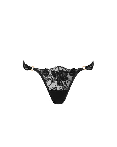 Gabriella Embroidered Panty Black