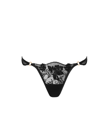 Gabriella Embroidered Panty Black