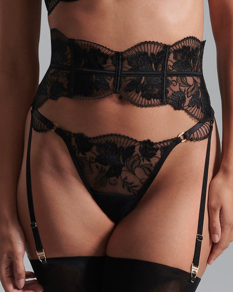Gabriella Detachable Waspie Garter Belt Black Bluebella - US Gabriella Detachable Waspie Garter Belt Black Bluebella - US