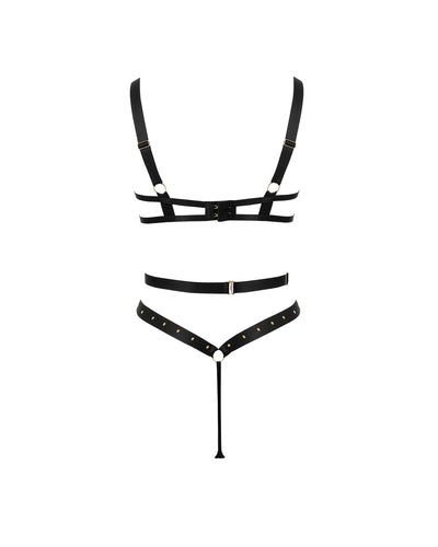 Sana Open Strappy Bodysuit Black