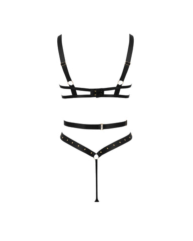 Sana Open Strappy Bodysuit Black