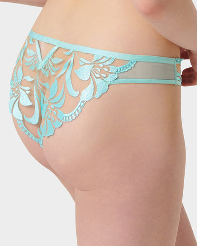 Leonora Floral Embroidered Panty Blue