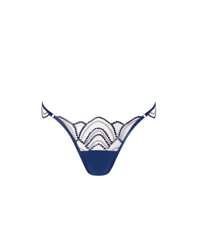 Soraya Embroidered Sheer Panty Blue