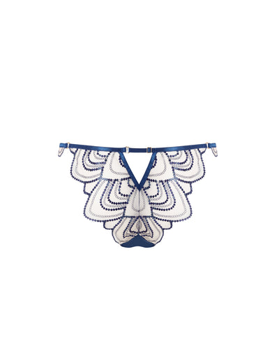Soraya Embroidered Sheer Panty Blue