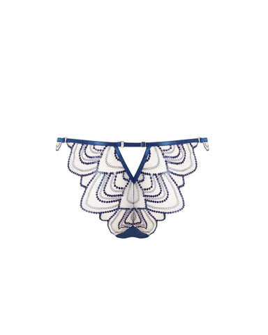 Soraya Embroidered Sheer Panty Blue