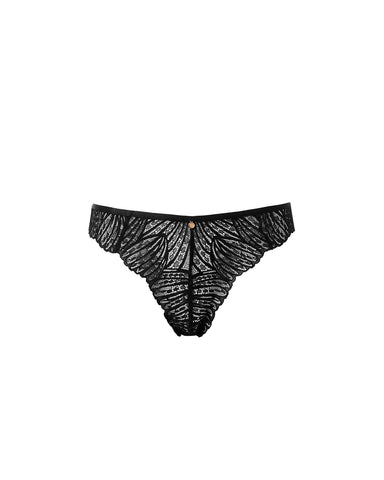 Peyton Lace Thong Black