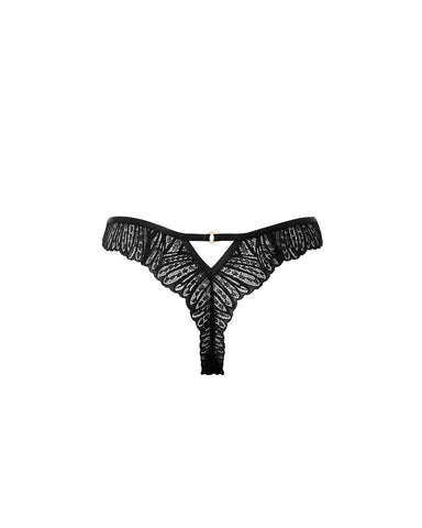 Peyton Lace Thong Black