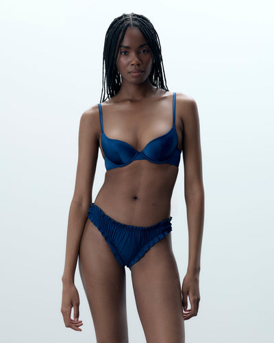 Verona Satin Gifting Thong Navy