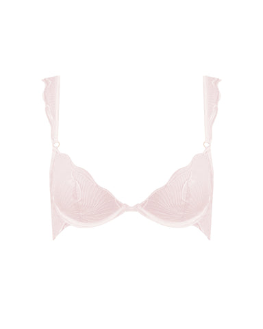 Marabel Embroidered Sheer Bra Pearl Pink