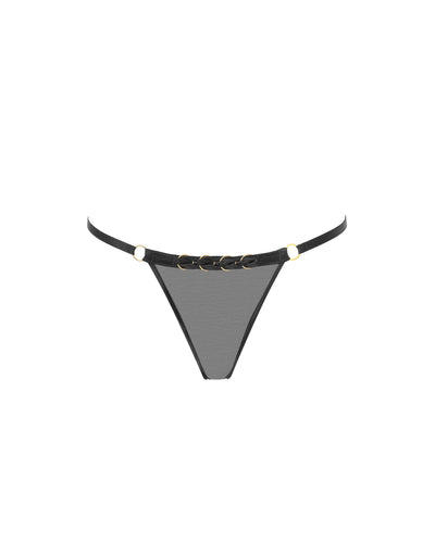 Suri Mesh Open Panties Black