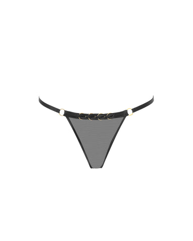 Suri Mesh Open Panties Black
