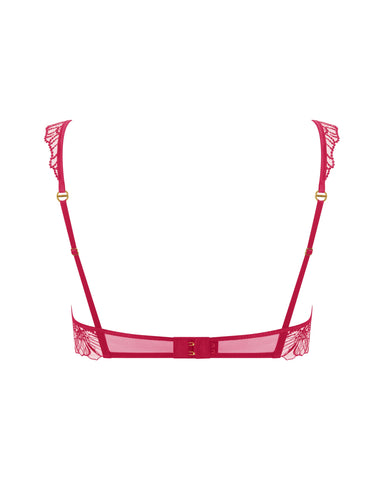 Amarosa Floral Embroidered Bra Pink