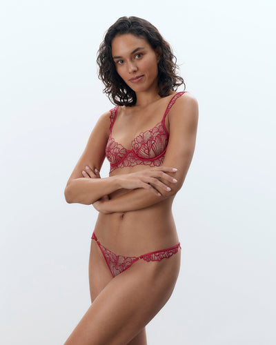 Amarosa Open Embroidered Panties Pink