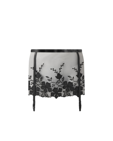 Alara Skirt Garter Belt Black