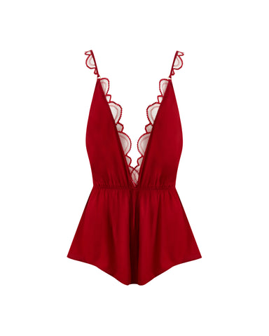 Soraya Luxury Satin Teddy Savvy Red