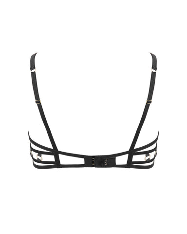 Valeria Sheer Semi Open Bra Black