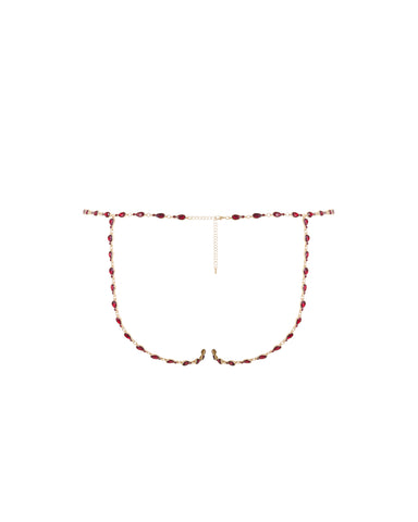 Mimi Crystal Open Panty Savvy Red/Gold