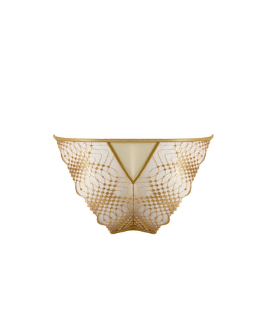 Zoe Sheer Embroidered Panty Gold