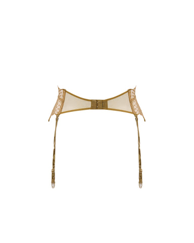Zoe Detachable Waspie Garter Belt Gold