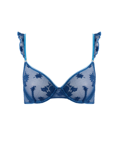Lisa Stretch Lace Bra Navy Peony