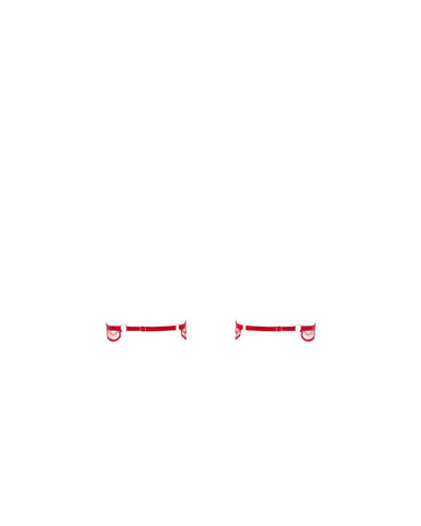 Soraya Detachable Thigh Garters Savvy Red