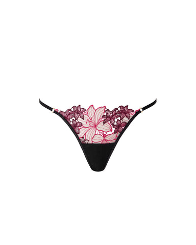 Calantha Floral Thong Cherry Lacquer/Virtual Pink