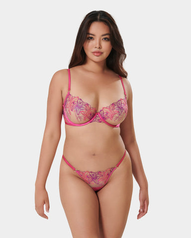 Lilly Fuchsia Pink/Bright Violet/Sheer